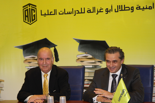 Mr. Ihab Hinnawi, CEO of Umniah (right) and Prof. Hisham ...