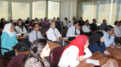 The participants during a workshop entitled "Egyptian Labor ...