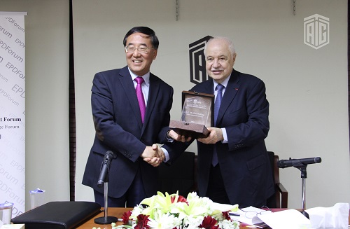 HE Dr. Talal Abu-Ghazaleh hosted Chinese Ambassador to Jordan HE Mr. Pan Weifang at the Economic Policy Development Forum (EPDF) to talk about China's policy in the Arab region.

