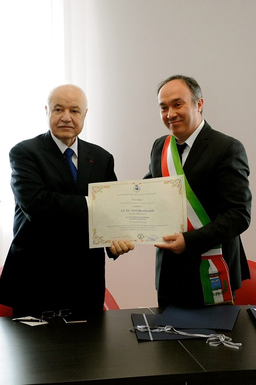 An official honoring ceremony naming HE Dr. Talal Abu-Ghazaleh an 