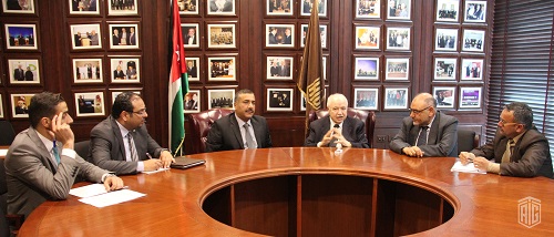 HE Dr. Talal Abu-Ghazaleh received Dr. Hakim Al-Mahameed, Governor of Tafila in the presence of Dr. Fawaz Al-Zboun, vice president of Tafila Technical University to discuss future projects in the governorate.