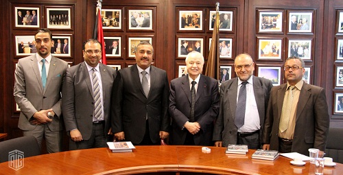 HE Dr. Talal Abu-Ghazaleh received Dr. Hakim Al-Mahameed, Governor of Tafila in the presence of Dr. Fawaz Al-Zboun, vice president of Tafila Technical University to discuss future projects in the governorate.