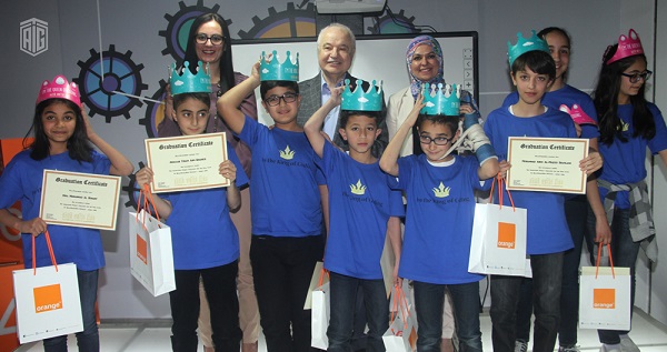 Under the Honorary Patronage of HE Dr. Talal Abu-Ghazaleh, the Kids Pitching Demo Day crowning event, sponsored by Orange, was held to honor young children programmers for developing innovative mobile applications.