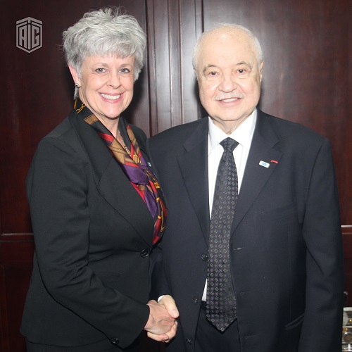 HE Dr. Talal Abu-Ghazaleh receives Intellectual Capital Director of the International Federation of Accountants (IFAC) Ms. Kelly Anerud
