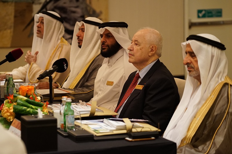 HE. Dr. Talal Abu-Ghazaleh commends the closing statement of OICHF founding meeting 