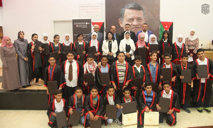 Talal Abu-Ghazaleh E-Training Center organizes the graduation ceremony of the fourth batch of  Abu-Ghazaleh Cambridge course students at King Abdullah II School for Excellence – Karak.