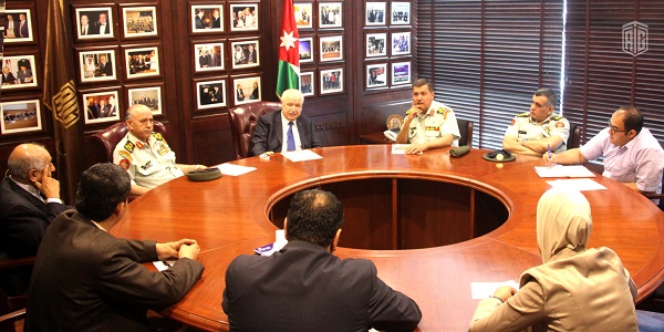 HE Dr. Talal Abu-Ghazaleh and Major General Muin Al Habashneh, the Director General of the Royal Medical Services (RMS) in Jordan, discuss the framework for joint-cooperation. 