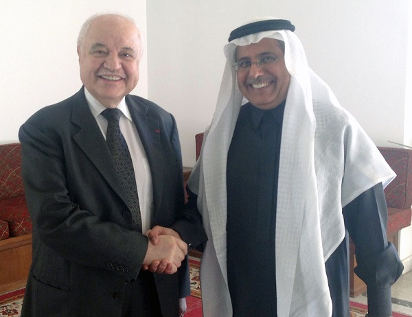 Archival image - In an earlier meeting between HE Dr. Talal Abu-Ghazaleh and HE Dr. Mohammed Bin Ibrahim Al-Tuwaijri, Assistant Secretary-General for Economic Affairs in the League of Arab States 

