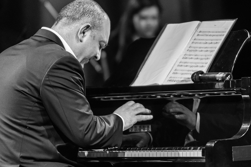 HE Dr. Talal Abu-Ghazaleh patronizes a concert for the renowned composer Talal Abu Al Ragheb and the Jordanian National Orchestra at the Odeon Amphitheatre