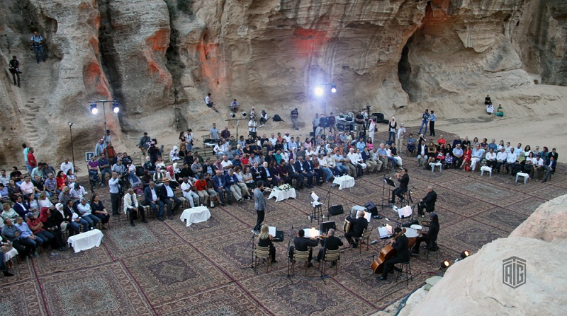 TAG-Org with UNESCO Amman Office and Petra Authority Launched the PETRA Album by Luca Aquino and the Jordanian National Orchestra at the touristic site of Little Petra
