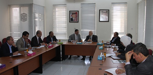 HE Dr. Talal Abu-Ghazaleh discusses with Mr. Hani AbuHassan, Chairman of Irbid Chamber of Industry, ways to support and promote the industry in Irbid Governorate