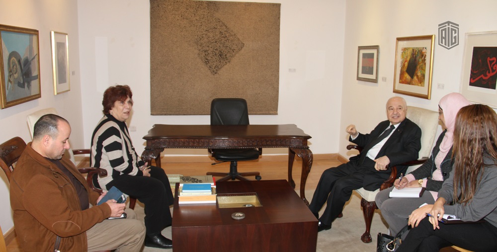Her Royal Highness Princess Wijdan Al Hashemi receives HE Dr. Talal Abu-Ghazaleh to discuss future plans to develop the Jordan National Gallery of Fine Arts