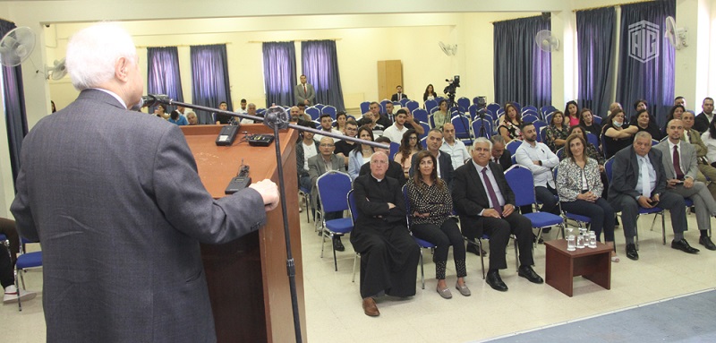 Organized by the Latin Patriarchate Schools in Fuheis Abu-Ghazaleh Patronizes the Honoring Ceremony of Jeryes Samawi