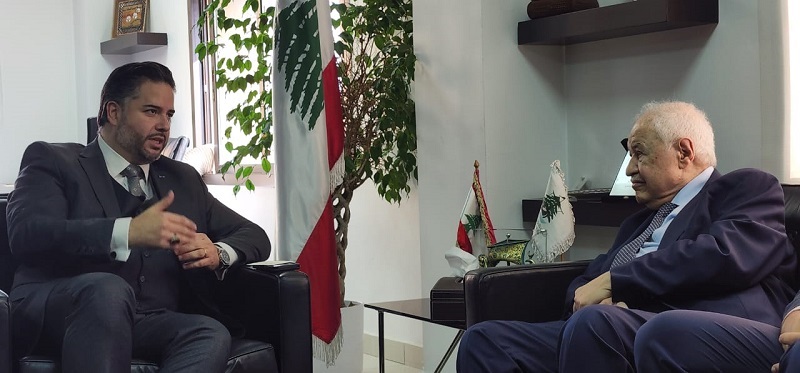 During a visit to Lebanon’s Minister of Economy and Trade Abu-Ghazaleh: Lebanon will never become an oil-producer country; it must secure its food and medicine supplies locally