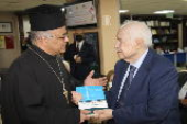 Fr. Shahateet Presents his Book: ‘Christians and the Citizenship in the Arab Countries: Rights and Duties’ to Dr. Talal Abu Ghazaleh