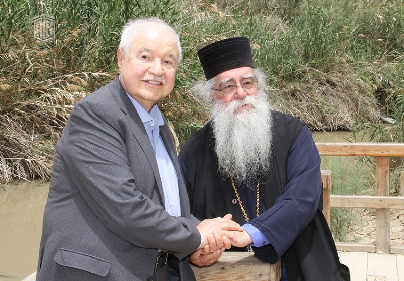 During Dr. Abu-Ghazaleh’s visit to Baptism Site of Jesus Christ: The Patriarchal Representative of Bethlehem Praises Dr. Abu-Ghazaleh’s Role in Supporting Christian Communities in Jordan