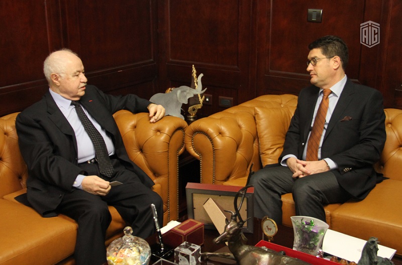 HE Dr. Talal Abu-Ghazaleh receives the Hungarian Ambassador to Jordan HE Mr. Csaba Czibere