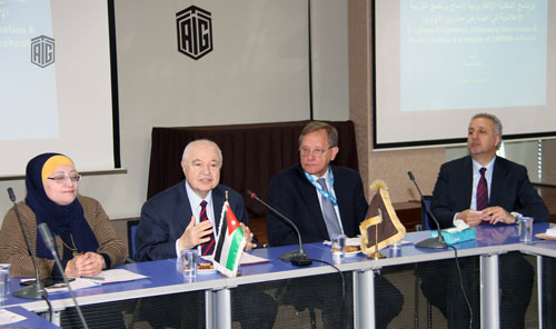 HE Dr. Talal Abu-Ghazaleh inaugurates the integration of media education and information technology in the educational process at UNRWA schools initiative  